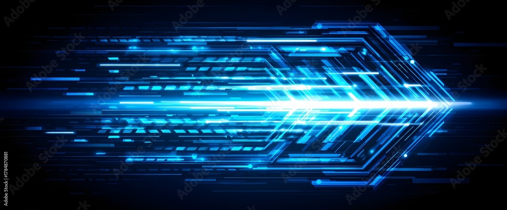 Obraz premium Abstract Blue Technology