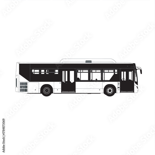 double decker vintage bus vector illustration