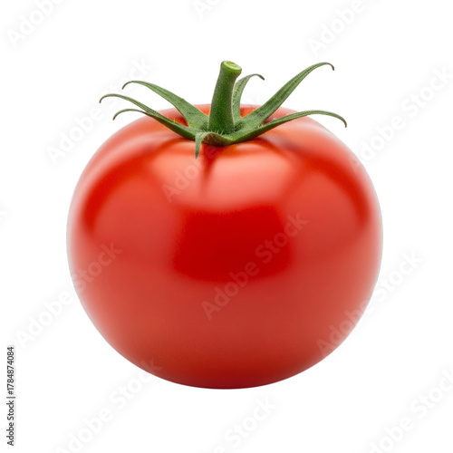 Wallpaper Mural Ripe Red Tomato with Green Stem isolated on a transparent background Torontodigital.ca