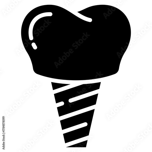 Tooth Implant Icon Element For Design
