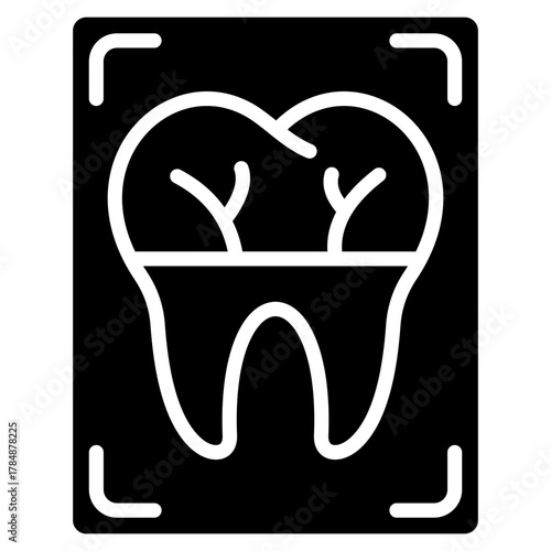 Tooth X-Ray Icon Element For Design
