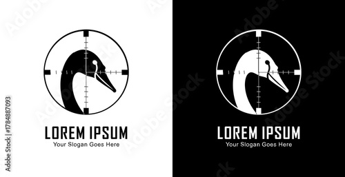 The logo design is in the shape of a swan's head which is in the shot