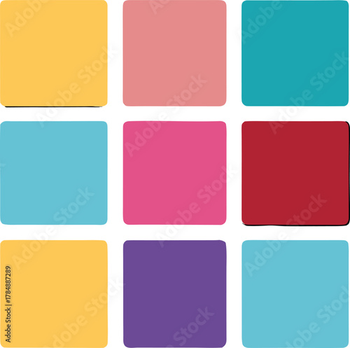 Six square color eyeshadow palette advertisement design