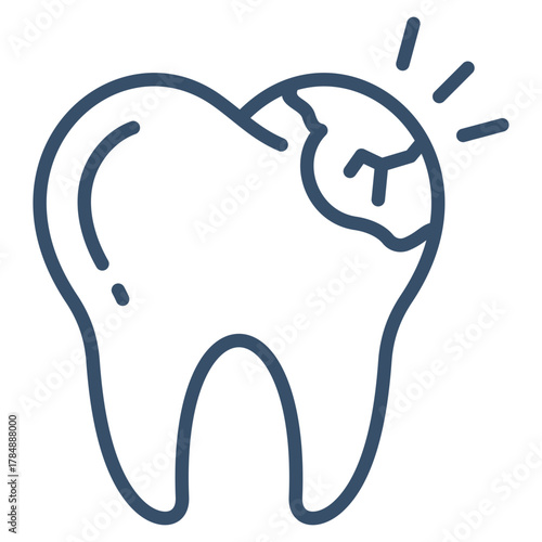 Tooth Decay Icon Element For Design