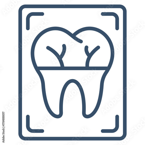 Tooth X-Ray Icon Element For Design