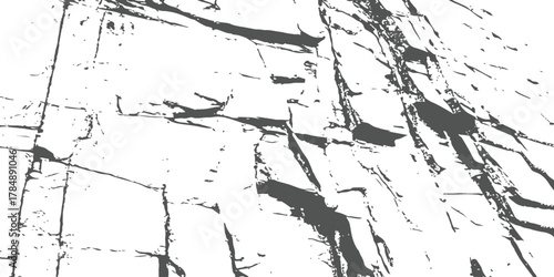 Abstract distressed grunge rock wall texture pattern on a white background