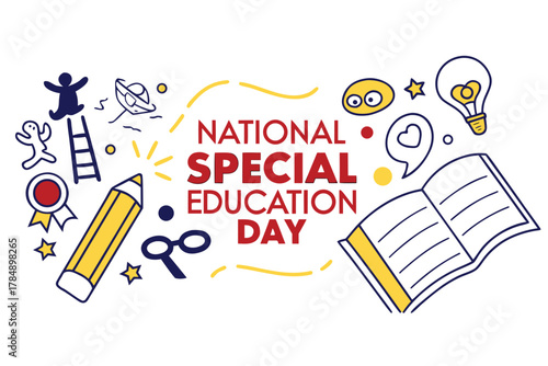 NATIONAL SPECIAL EDUCATION DAY vector illustration 