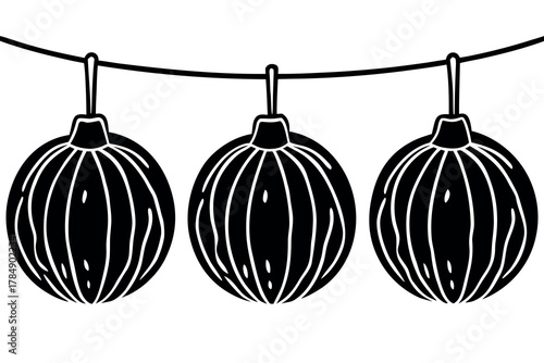 a row of three white translucent pumpkin shaped or.eps