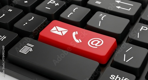 Contact Us Business Stock Image Keyboard Icons