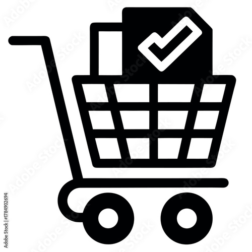 shopping cart icon for online store and e commerce design