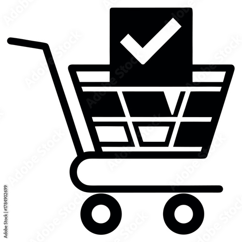 shopping cart icon for online store and e commerce design
