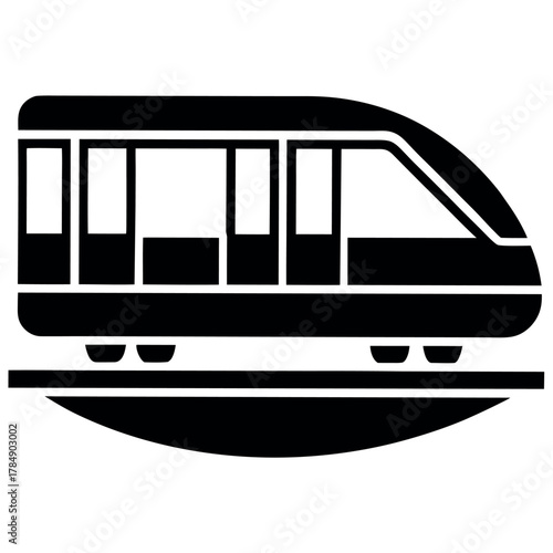 City bus icon on white background.