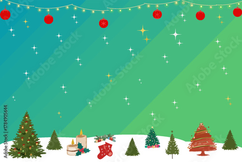 Stylized Christmas Tree with Ornaments
Vector Illustration of an Elegant Xmas Tree
Holiday Christmas Tree Design for backgound, wallper, card