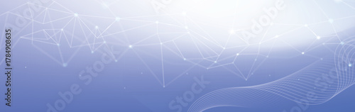 Social network abstract technology connection dots. Big data analysis background. White background with plexus lines. Geometric background with abstract mesh