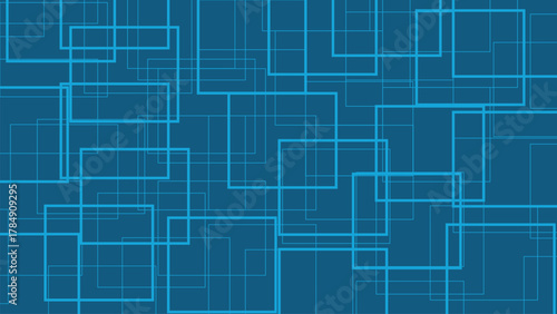 Futuristic geometric blue background with digital square pattern