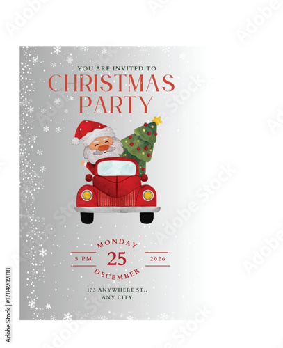 Christmas Party Invitation - Christmas design, Christmas invite