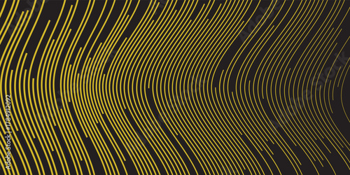 Black abstract backround with yellow curve line for backdrop or presentation.Vektor illustration.Eps 10