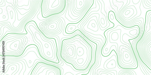 Topographic map background concept. Topo contour map. Rendering abstract illustration.. Vector  Illustration