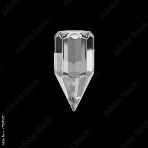 Clear Crystal Diamond Shaped Object jewel