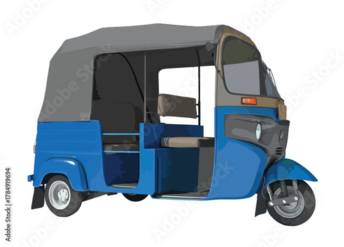 traditional public city taxi cab car transport India trip cart model auto road Asia logo icon sign symbol template vector design