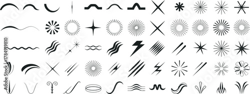 Diverse Vector Graphic Elements for Creative Design and Visual Enhancement