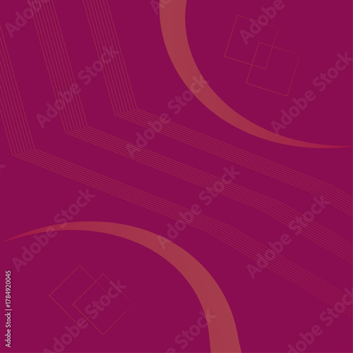 Abstract magenta background with curved shapes, linear patterns, and faint squares, creating a modern, minimalist design with a subtle, geometric ambiance.
