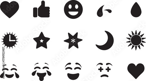 Set of different icons Illustrator Artwork