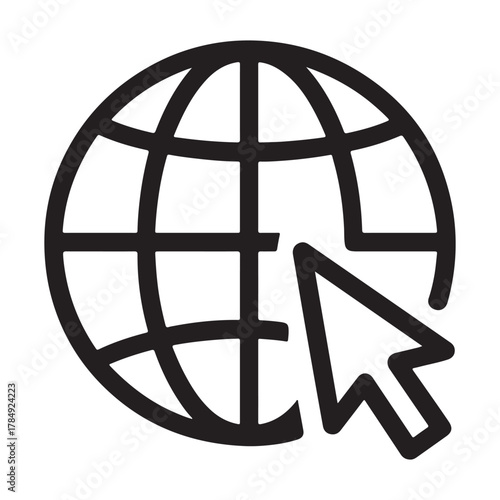 Global Internet Cursor Icon