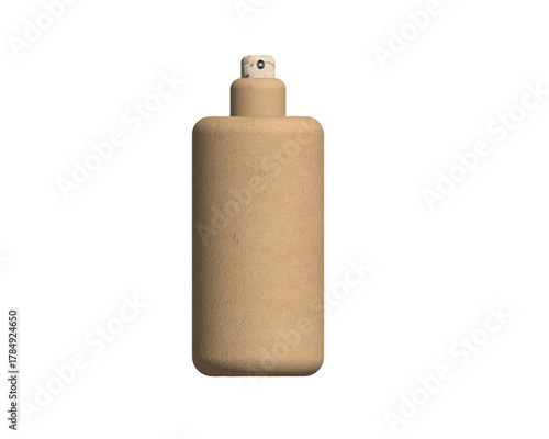 3d render of cosmetic sprey bottles with blank label isolated on grey background