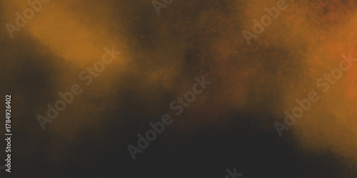 Brown texture. Orange powder explosion on black background. grunge and grainy abstract Flying through stormy brown clouds .