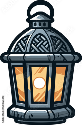 ランタン風照明器具のイラスト