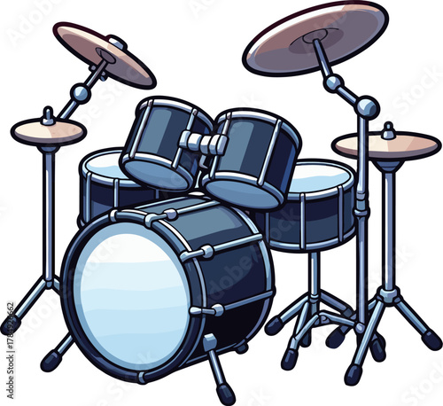 ドラムセットのイラスト