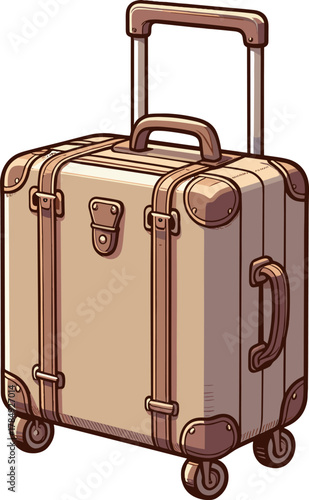 旅行用キャリーケースのイラスト