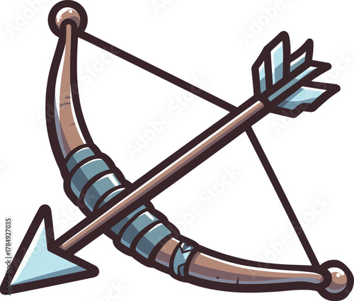 シンプルな弓矢のイラスト