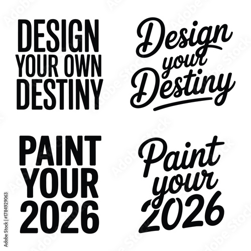 Inspirational typography design for 2026 motivation and personal growth