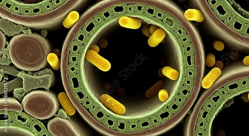 Endophytic bacteria residing inside plant xylem tissue