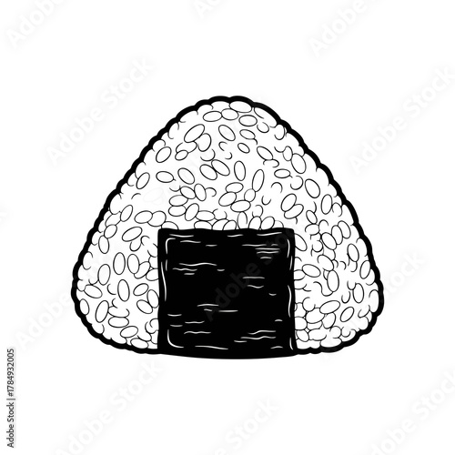 vector illustration of onigiri with white background