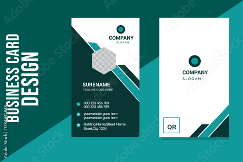 Minimal Portrait Business Card Template