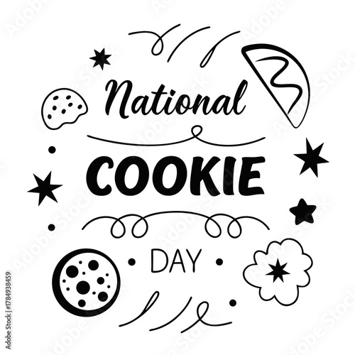 NATIONAL COOKIE DAY vector illustration 