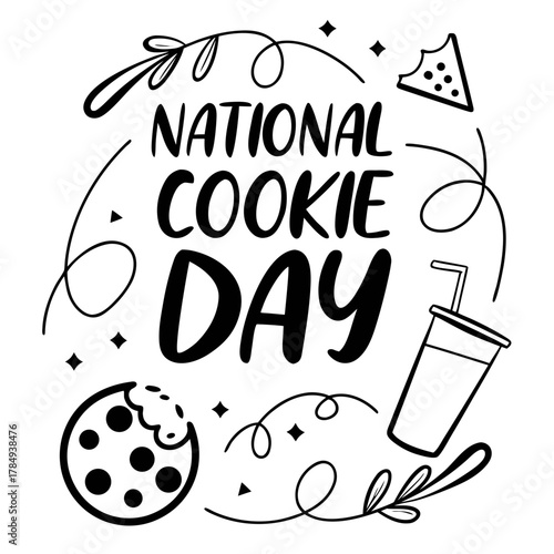 NATIONAL COOKIE DAY vector illustration isolated on white background