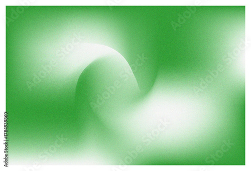 Gradient Monochrome Abstract Background with Grainy Texture Green and White