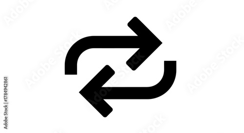 a simple icon showing two arrows forming a circular refresh symbol