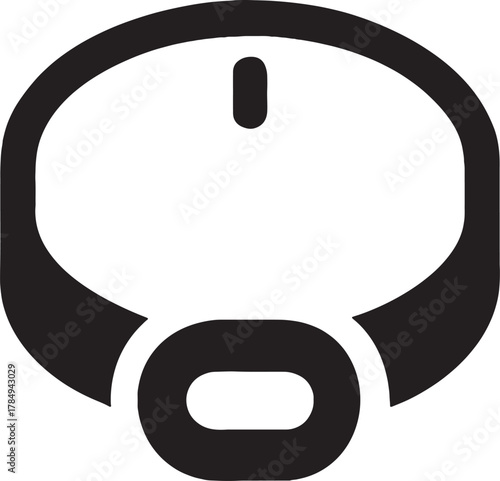 DIGITAL RING icon of a weighing scale isolated on white background