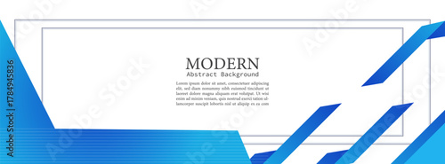 Banner bakground blue gradations shape.colorful.memphis background. modern trendy design