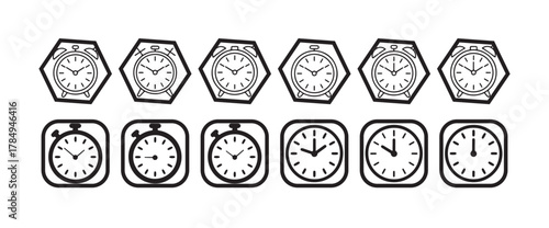 Modern Vector Stopwatch Icons, Simple Flat Design Time Symbol Set, vector illustration eps 10.


