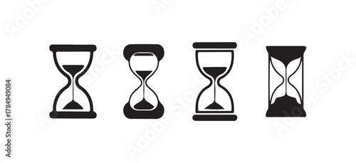 Modern Hourglass Vector Icons, Time Symbol Design Pack for UI, Apps & Infographics, vector illustration EPS 10.