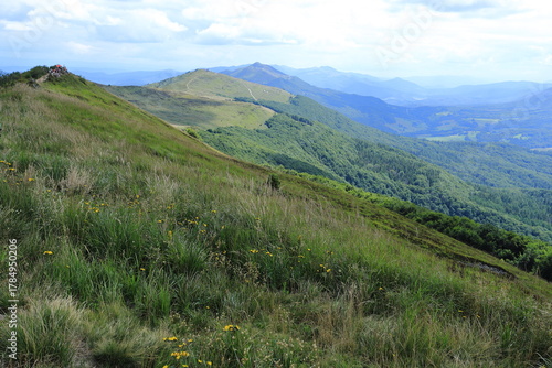 Fototapeta Naklejka Na Ścianę i Meble -  View on the Polonina Wetlinska, Bieszczady Mountains, Poland