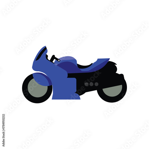 Cute motorbike isolated on white background moped scooter