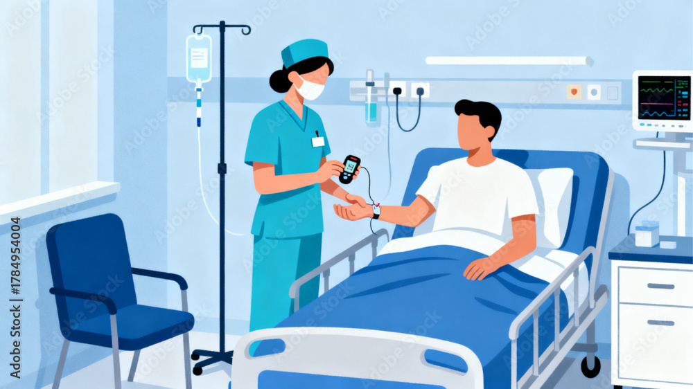 Obraz premium hospital_nurse_glucose_check