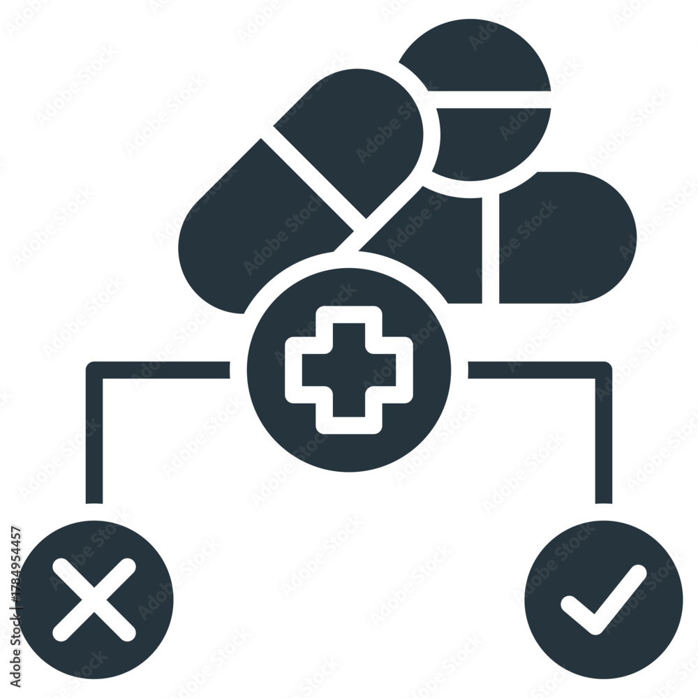 Fototapeta premium Placebo Effect Glyph Icon